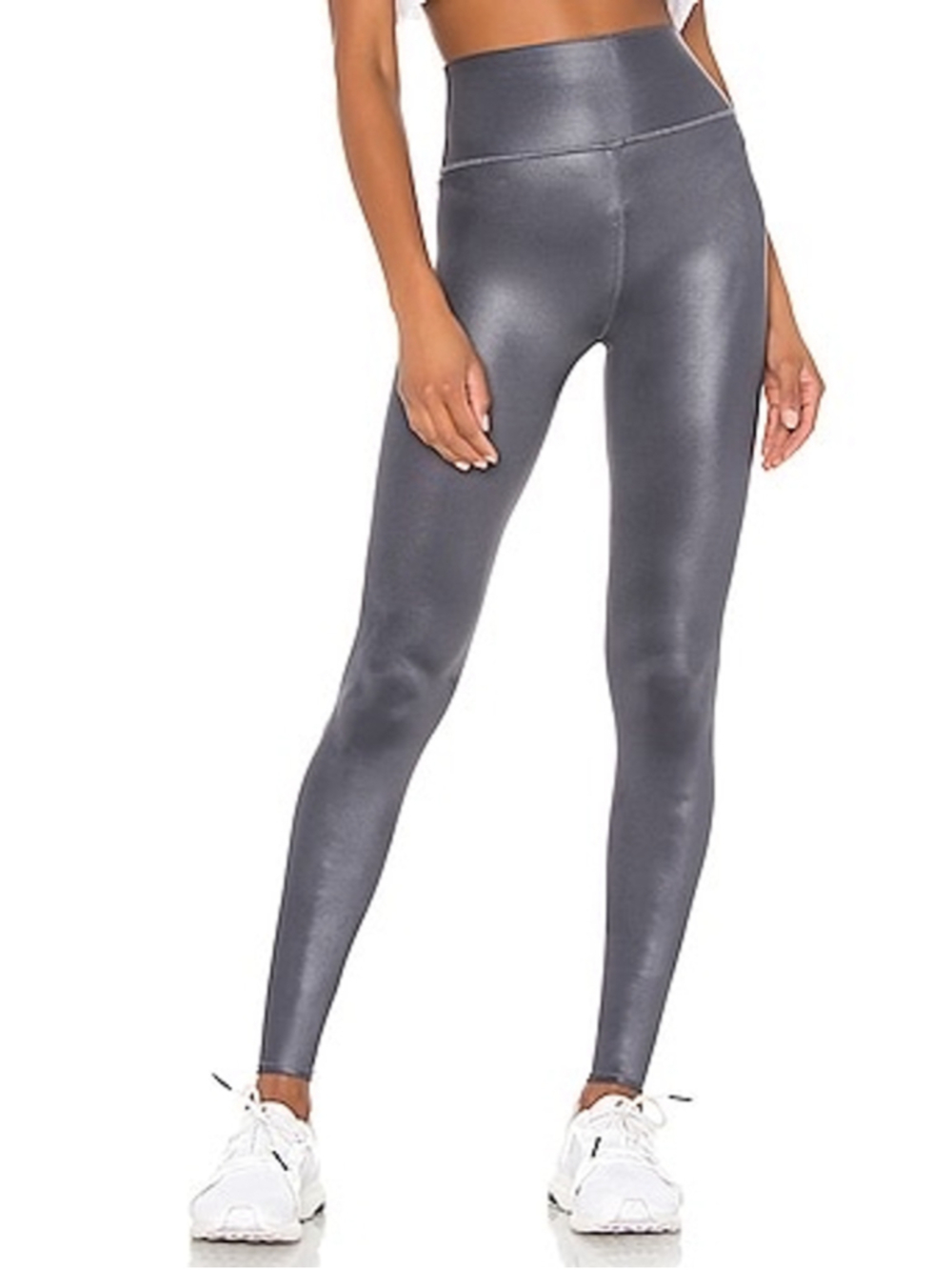 Women's Alo Yoga High-Waist Shine Airlift Legging in Anthracite Shine Sz Small
